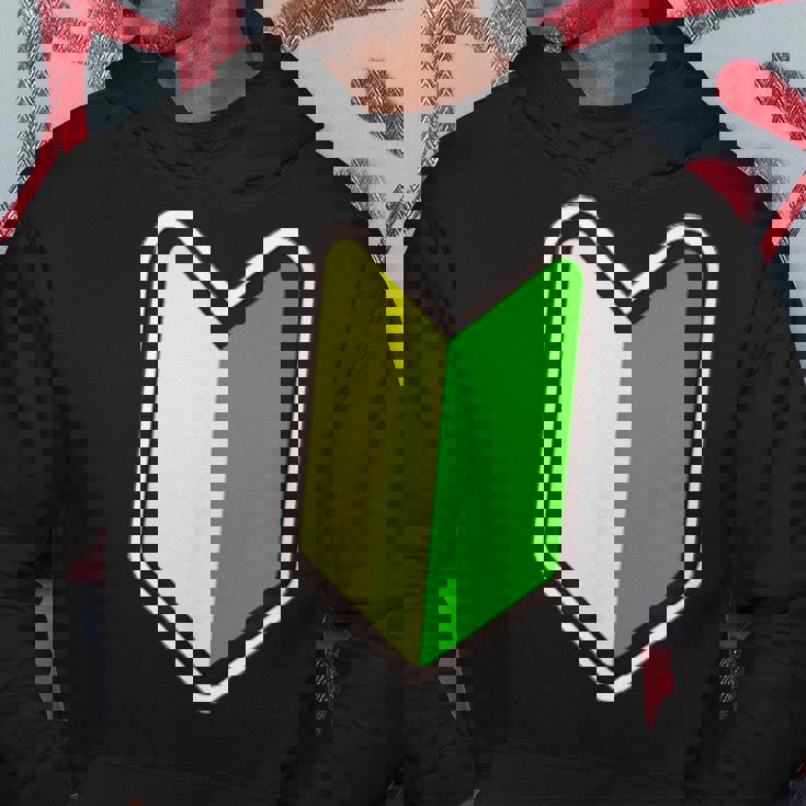 オリジナル個性派パロディ日本の道路交通法標識初心者マークプリント パーカー 面白い贈り物