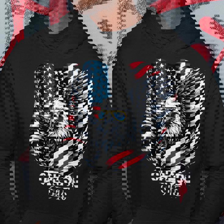 オレゴン州オハイオ州 7月4日 アメリカ国旗 パーカー 面白い贈り物