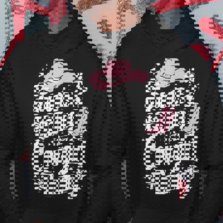 カウガールブーツ、キラキラ、カントリーミュージックギフト パーカー 面白い贈り物