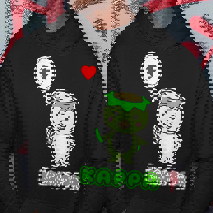 カッパくん『ハート』河童【どうぶつフレンズ】妖怪 ゆるくて かわいい キャラクター イラスト パーカー 面白い贈り物