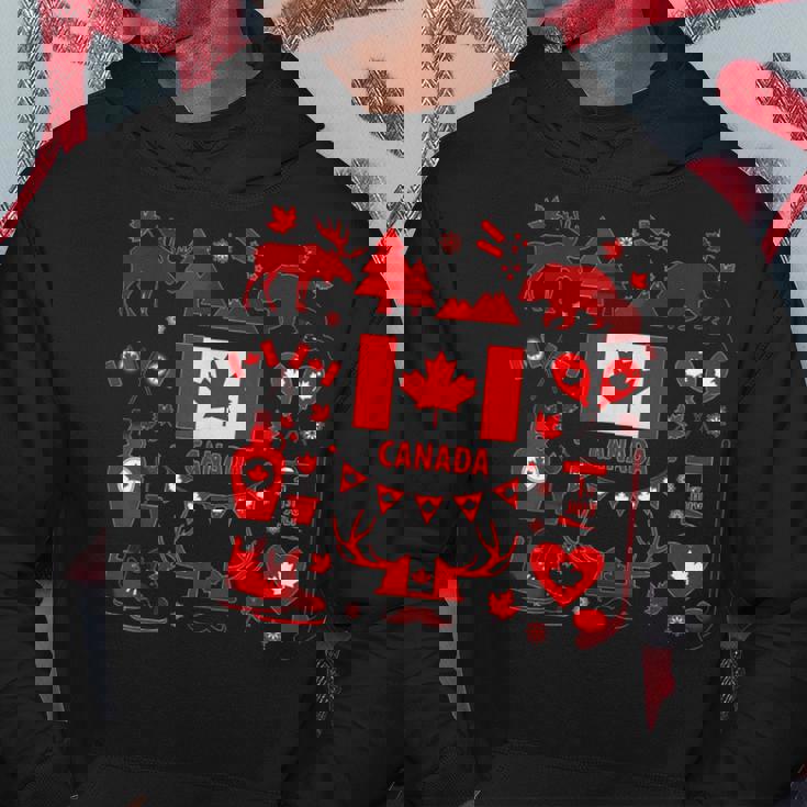 カナダ国旗tシャツ、カナダtシャツ、カナダ国旗、カナダ地図 パーカー 面白い贈り物