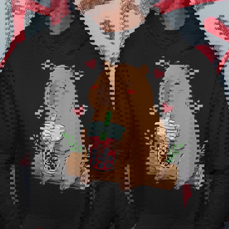 カピバラ ボバ バブルティー キッズ ガールズ キッズ カワイイ カピバラ パーカー 面白い贈り物