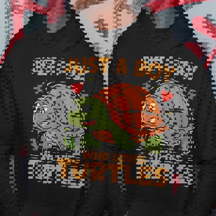 カメが大好きな少年 パーカー 面白い贈り物