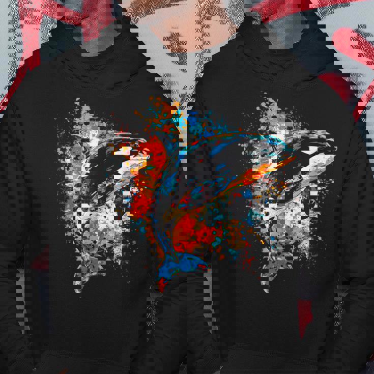 カラフルなシャチ パーカー 面白い贈り物