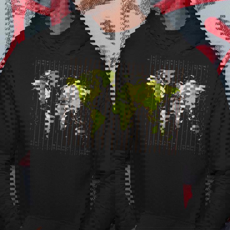 カラフルな地図 地球 タイムゾーン 国 大陸 地理 パーカー 面白い贈り物