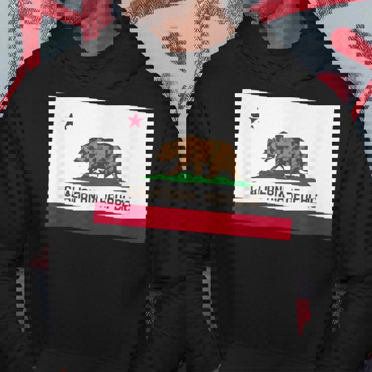 カリフォルニア州「ベアリパブリック」州旗 パーカー 面白い贈り物