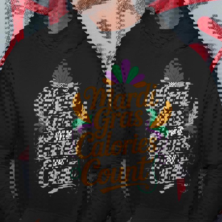 カロリーがカウントされないマルディグラ パーカー 面白い贈り物