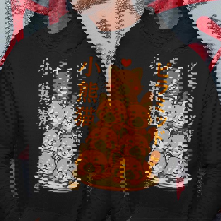 カワイイレッサーパンダピラミッドアニメ日本語文字かわいい パーカー 面白い贈り物