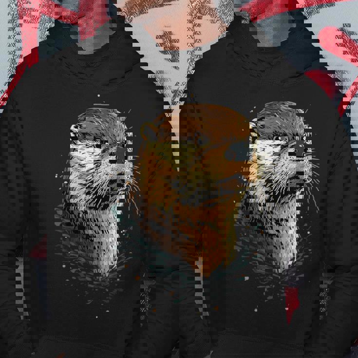 カワウソ モチーフ アイ・ラブ・ラッコ ラッコ・マーチン スウィート・ラッコ パーカー 面白い贈り物