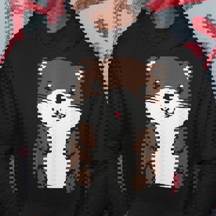 カワウソの赤ちゃん 動物 かわいい シンプルな小さなカワウソ パーカー 面白い贈り物