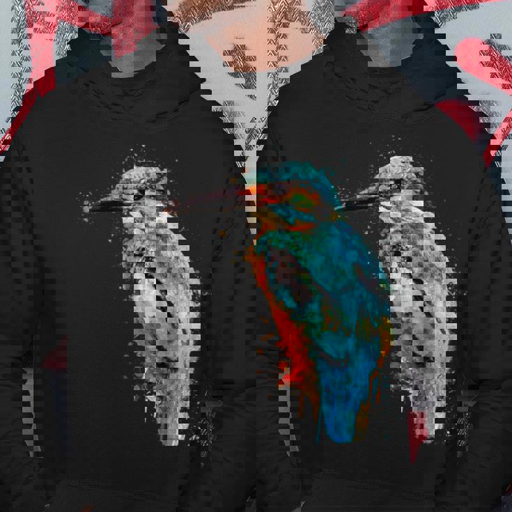 カワセミ 鳥 野生動物 動物 水彩 芸術的 ペインティング パーカー 面白い贈り物