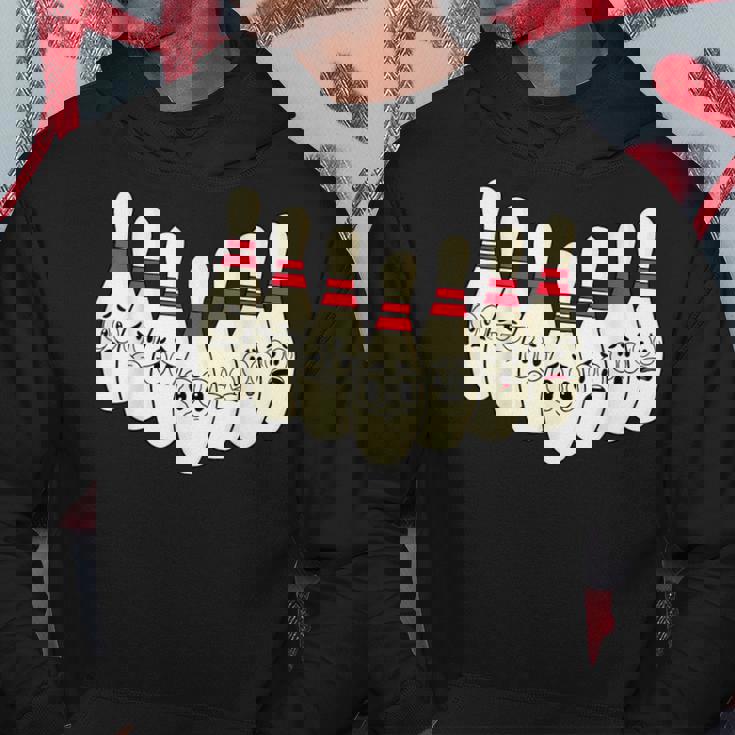 カートゥーン ボウリング 面白い 怖い ボウリング パーカー 面白い贈り物