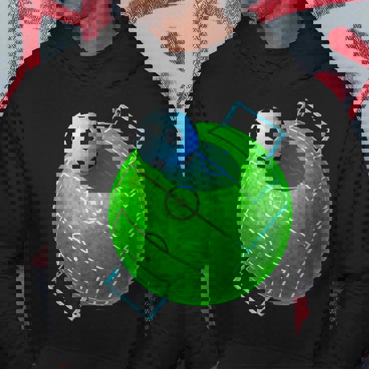 カーブ サッカーボール フィールドゴール サッカー選手 コーチ サッカーファン パーカー 面白い贈り物