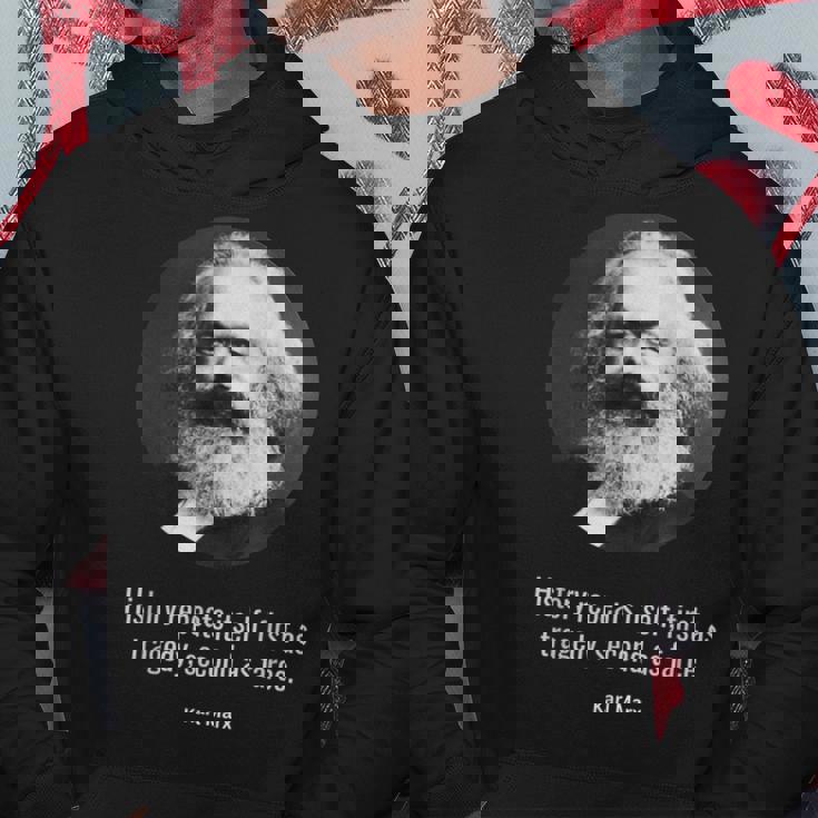 カール・マルクス 名言 哲学者の哲学 賢いマルクス主義ストイック パーカー 面白い贈り物