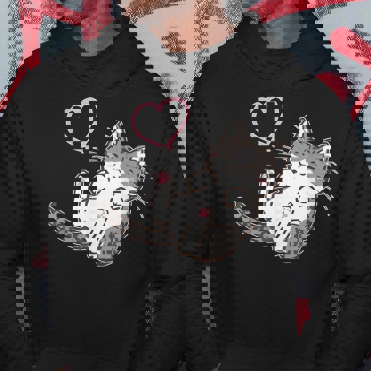 キジ白猫ぐっすり眠る猫ちゃん 猫好き パーカー 面白い贈り物