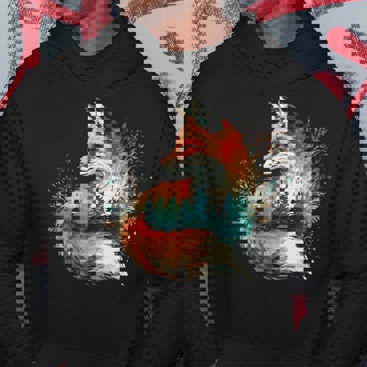 キツネアート パーカー 面白い贈り物