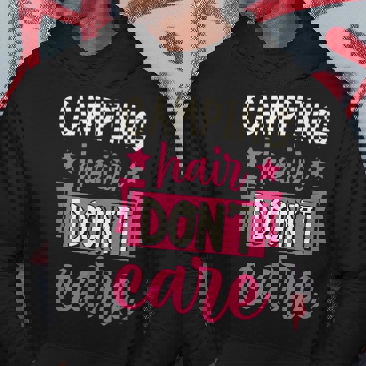 キャンピングヘア Don't Care パーカー 面白い贈り物
