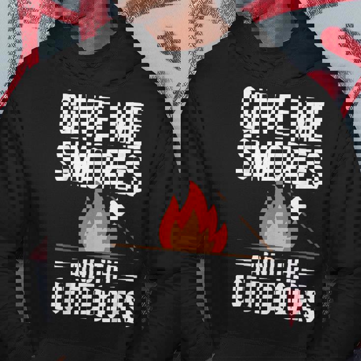 キャンプ&ハイカー向け、スモーズアンドザアウトドアデザインを与えてください パーカー 面白い贈り物