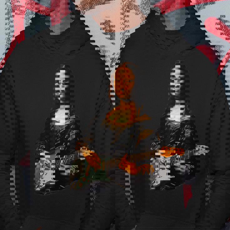 ギター 面白tシャツ モナリザ おもしろ ギタリスト 服 音楽 メンズ キッズ ネタ 服 軽音 楽器 エレキ パーカー 面白い贈り物