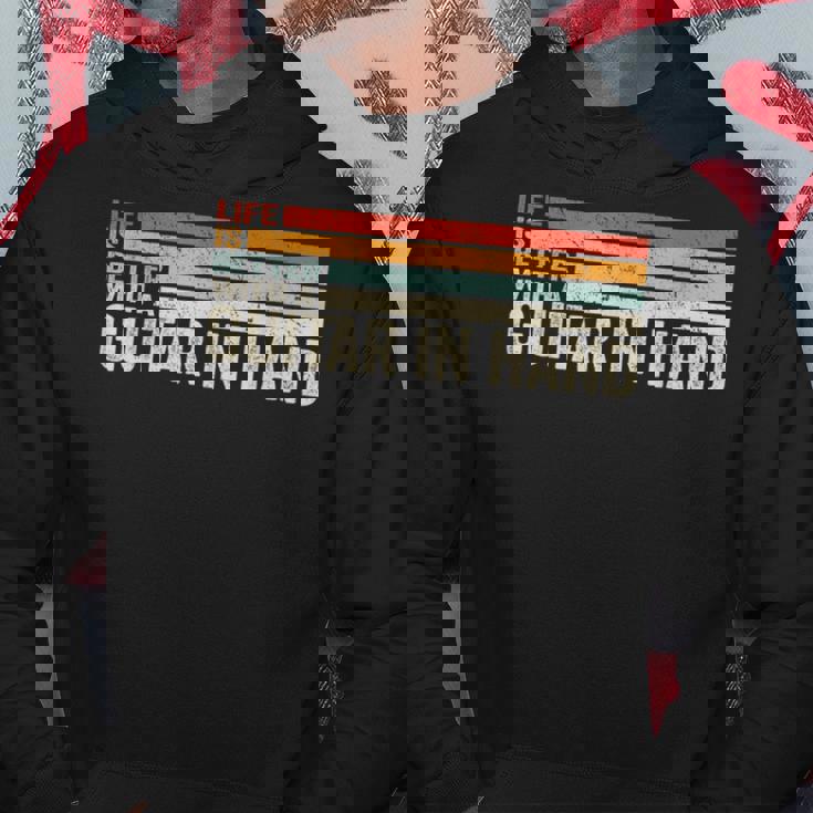 ギター・イン・ハンド・ミュージシャン・ギタリストとの人生はより良い。 パーカー 面白い贈り物