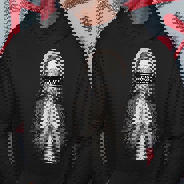 ギャングスター 修道女 入れ墨 尼僧 タトゥーアート ストリートウェア ヒップホップ パーカー 面白い贈り物