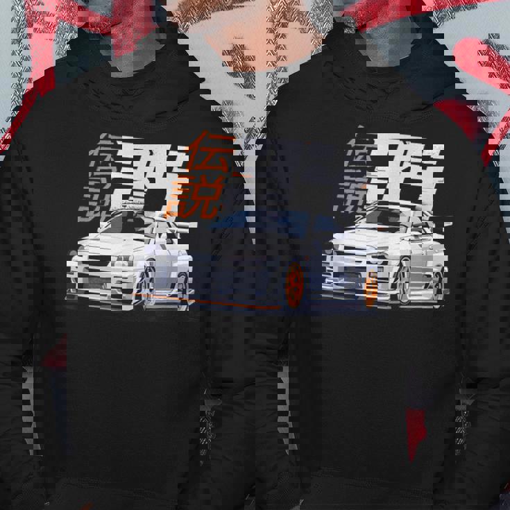 クラシック ホワイト レジェンダリー R34 リバティウォーク Jdm スカイライン パーカー 面白い贈り物