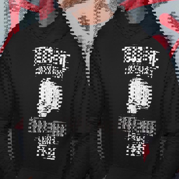 クラヴマガ タッチ・ミーで初回クラヴマガレッスン無料 パーカー 面白い贈り物