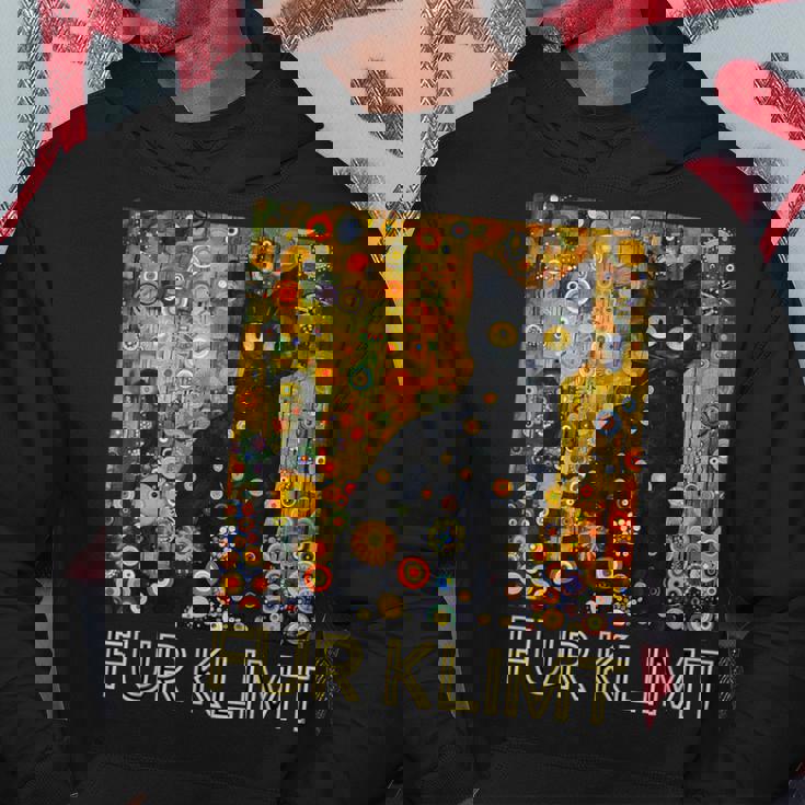 クリムト絵画の黒猫、猫好き、アーティスト美術学生 パーカー 面白い贈り物