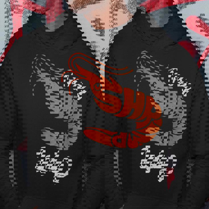 クレイジー エビ レディ シーフード ラバー ディープオーシャン アニマル エビ パーカー 面白い贈り物