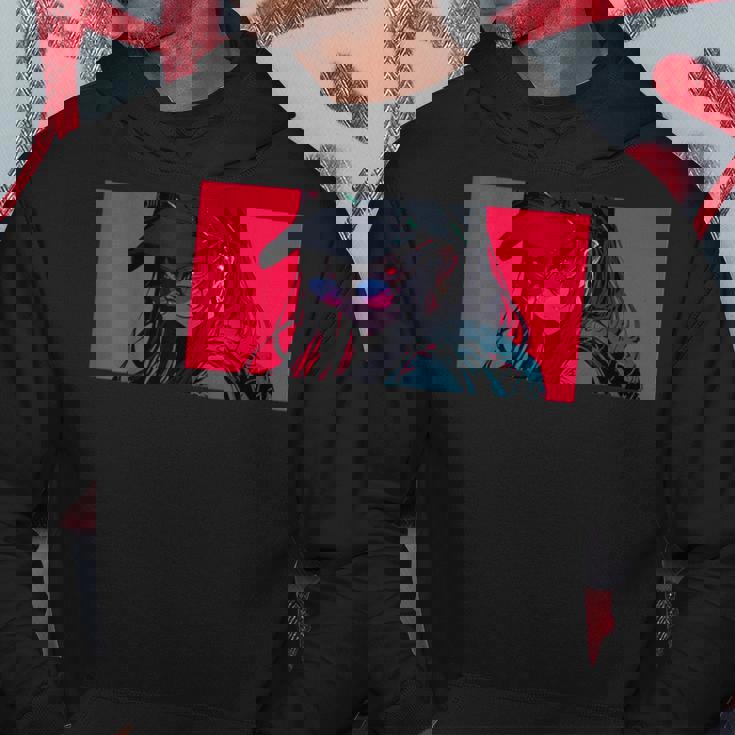 クールでかわいいアニメガールカラフルなデザインサングラス付き パーカー 面白い贈り物