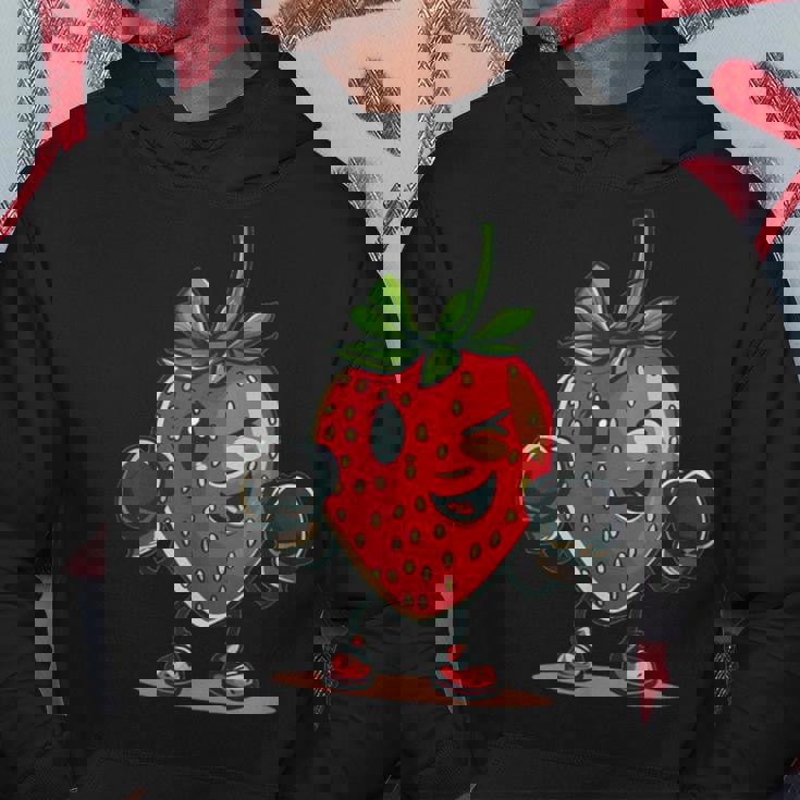 クールなボクシングストロベリーコスチューム。 パーカー 面白い贈り物