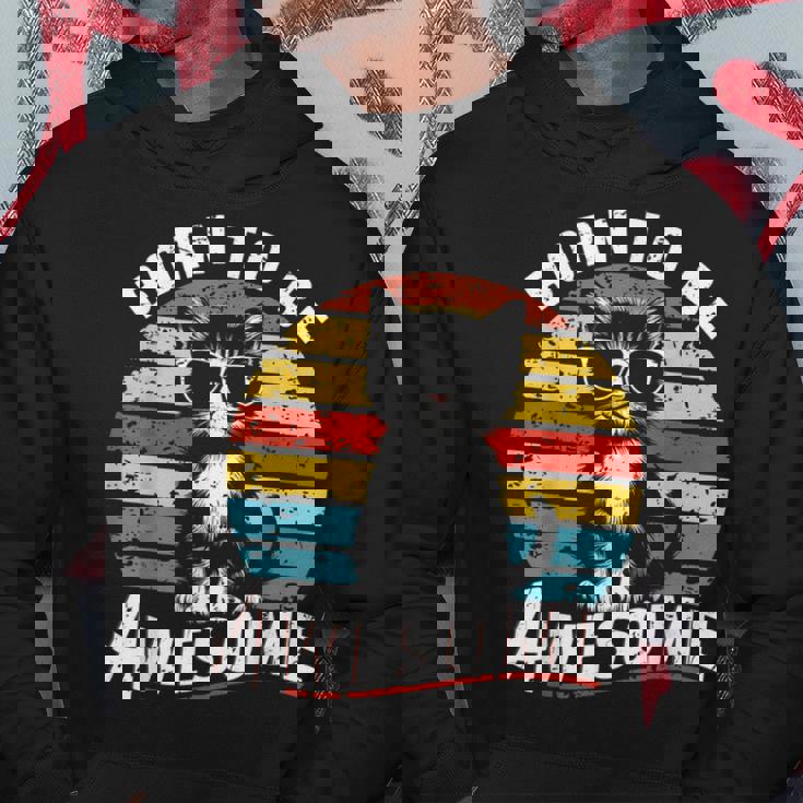 クールな猫のレトロヴィンテージ 素晴らしいために生まれました パーカー 面白い贈り物