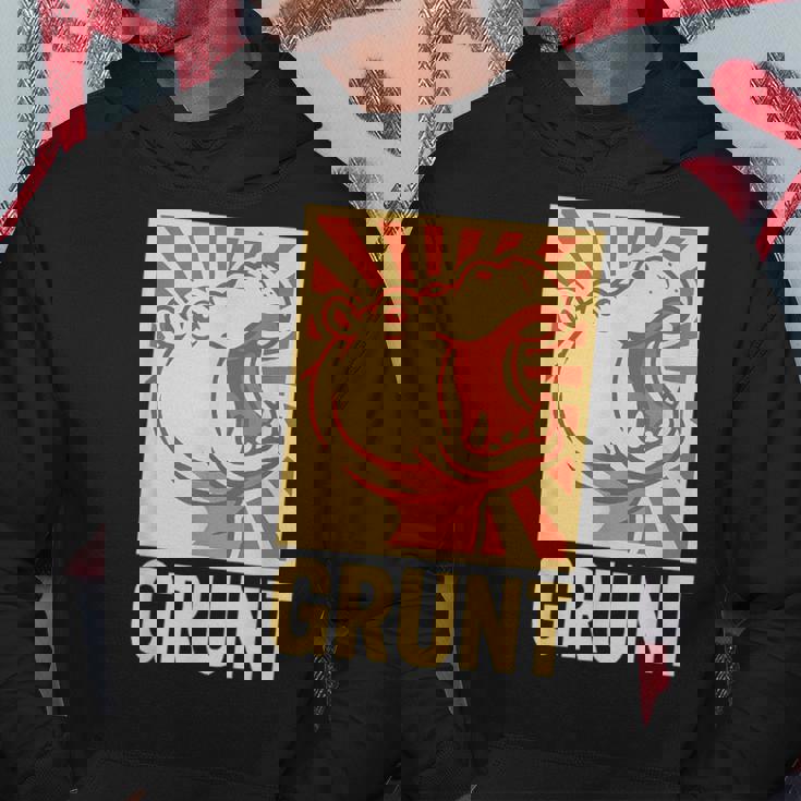 グラントカバアート – 面白い大胆な動物のカバ パーカー 面白い贈り物