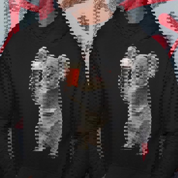 コアラ ビールを飲む リアル パーカー 面白い贈り物