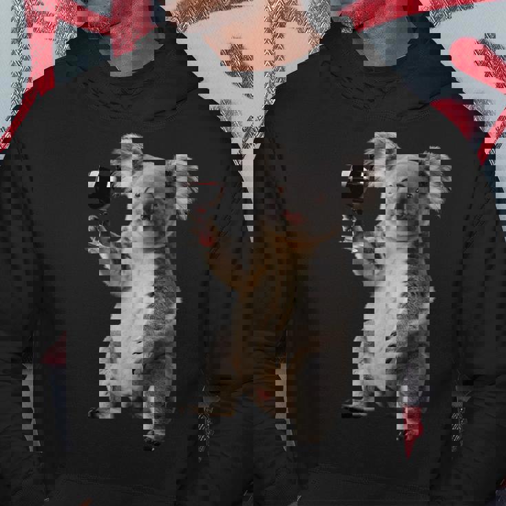 コアラ 飲酒 ワイン リアル パーカー 面白い贈り物