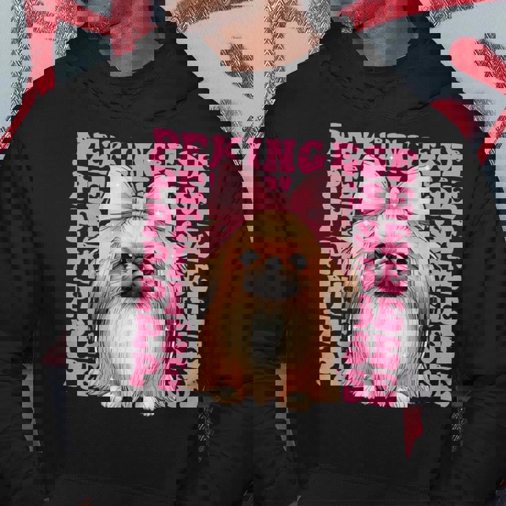 コケットボウ ペキニーズガール 犬 ママ 母の日 ピンク パーカー 面白い贈り物