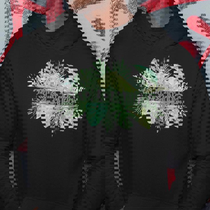 コロンビア ラテンアメリカ カリブ海 太平洋 エコツー リズム ギフト お土産 モンステラヤシ ビーチ ヤシの木 パーカー 面白い贈り物