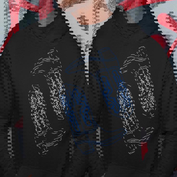 コースタル カウガール ブルー カウボーイブーツ コケット ウエスタン パーカー 面白い贈り物