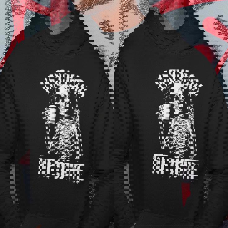 コーヒースケルトンとカフェイン中毒の覚悟はできてる パーカー 面白い贈り物