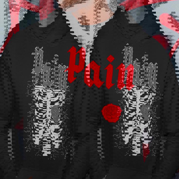 ゴシックスカルとバラ パーカー 面白い贈り物