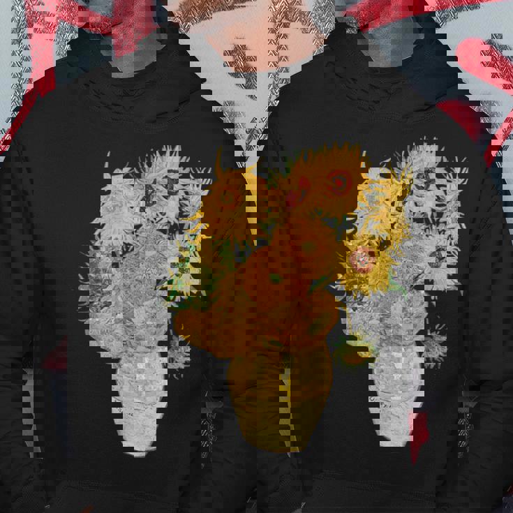 ゴッホ ひまわり 美的アート 鍬 絵画 グラフィック パーカー 面白い贈り物