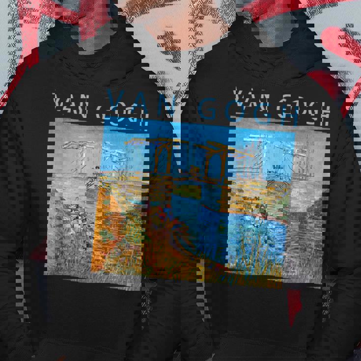 ゴッホ 面白いtシャツ アート アルルの跳ね橋 印象派 絵画 メンズ レディース 面白い 服 美術 油彩画 パーカー 面白い贈り物