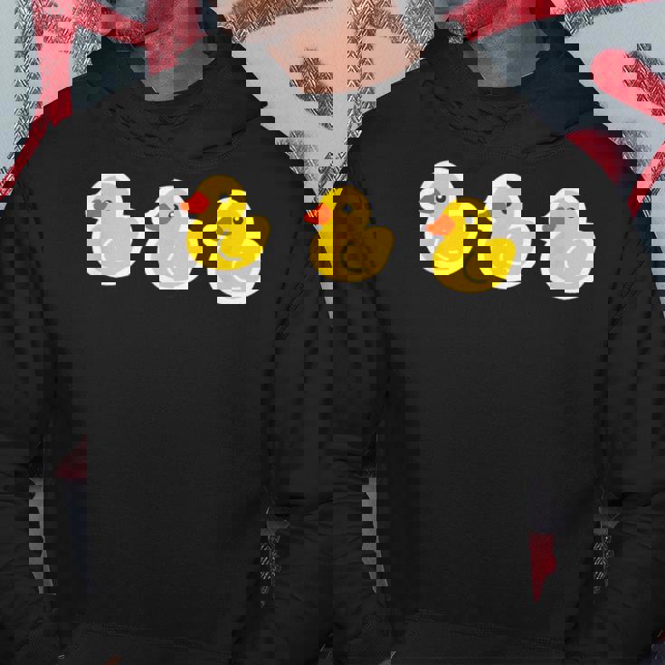 ゴムアヒル（3 スリー）黄色いアヒル お風呂のおもちゃ ラバーダック【ポップ イラスト】ゆるかわいい キャラクター パーカー 面白い贈り物