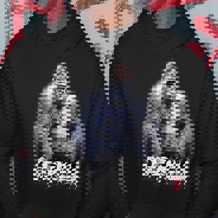 ゴリラ×シルバーバックゴリラ霊長類 パーカー 面白い贈り物