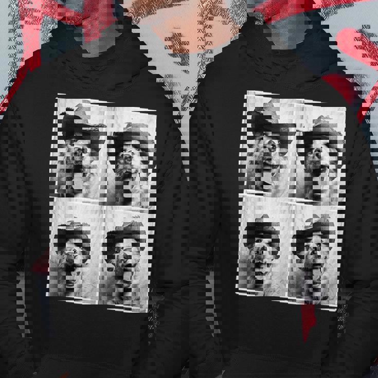 ゴールデンレトリバー カウボーイハット フォトブース セルフィー おもしろ犬 パーカー 面白い贈り物