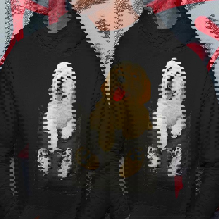 ゴールデンレトリバー ポケットに入った子犬 パーカー 面白い贈り物