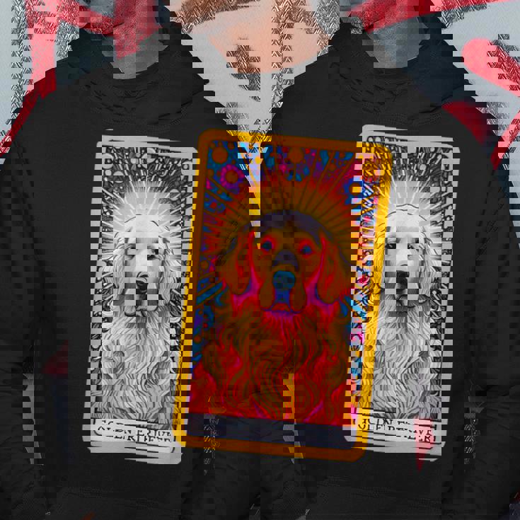 ゴールデンレトリバー 面白いtシャツ 犬 タロット カード メンズ 子供 おもしろ 服 グッズ ネタ わんこ パーカー 面白い贈り物