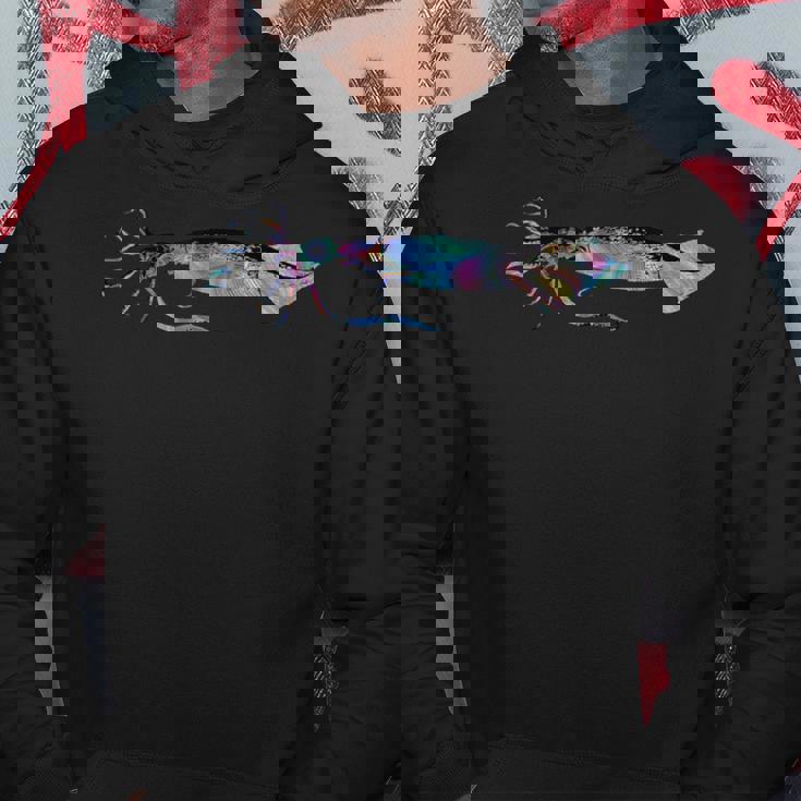 サイケデリック ジャイアントイカ カラフル 海 海の生き物 パーカー 面白い贈り物