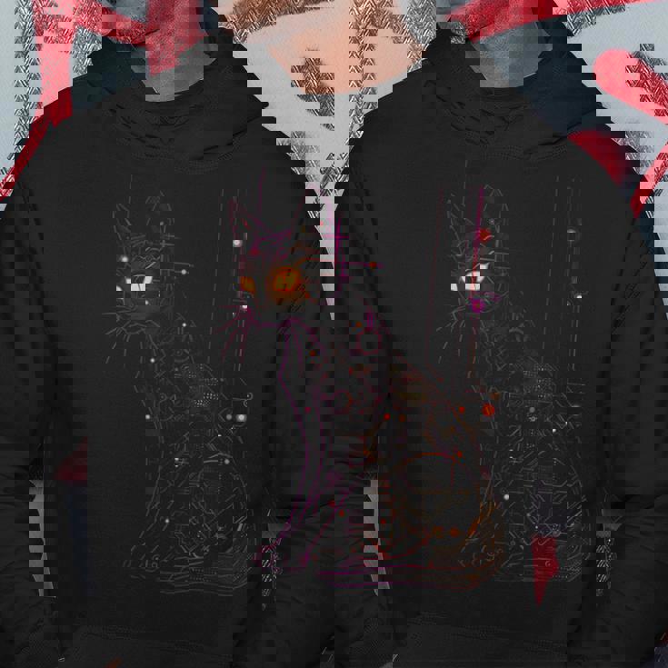 サイバネティックな強化を施したビクトリア朝のゴシック サイバーパンク猫 パーカー 面白い贈り物