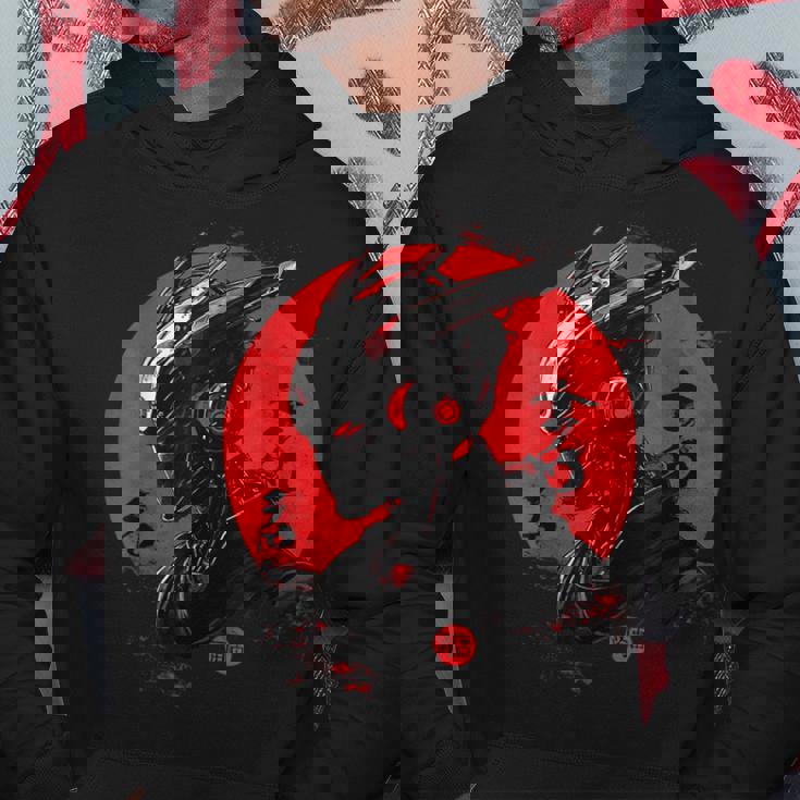 サイバーロボ サムライ メカヘルメット 日本アニメ アート パーカー 面白い贈り物